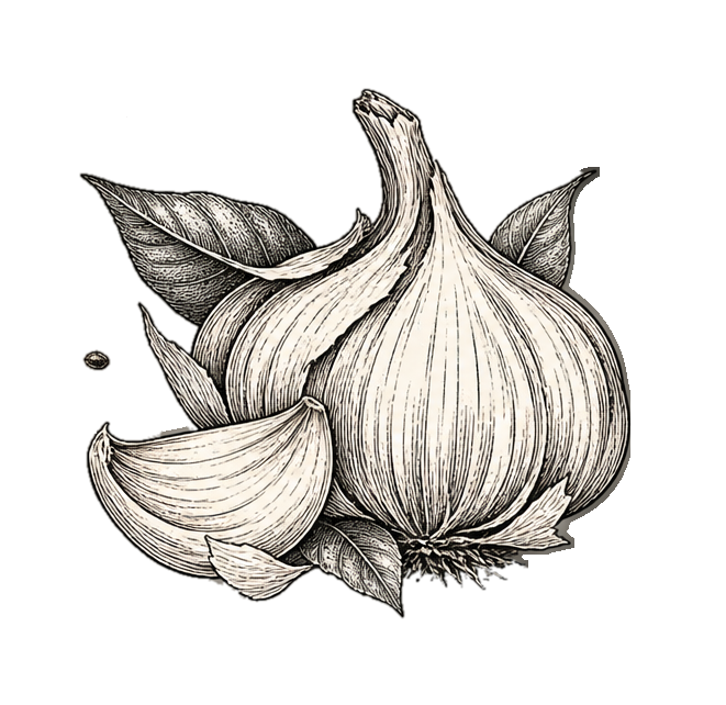 Vintage garlic illustration